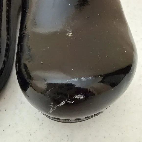 Dansko 34 Shiny Black Leather Work Clogs Nurse Work Shoe - Picture 3 of 16